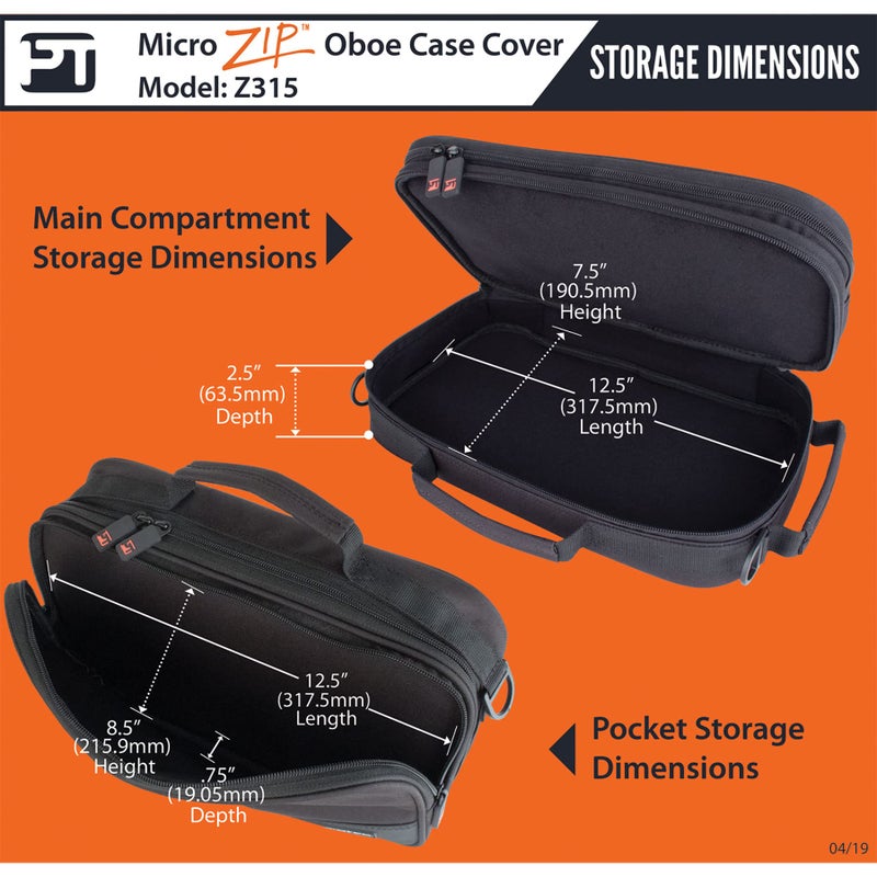 Protec Oboe Micro ZIP Case Cover, Model Z315 - Image 2